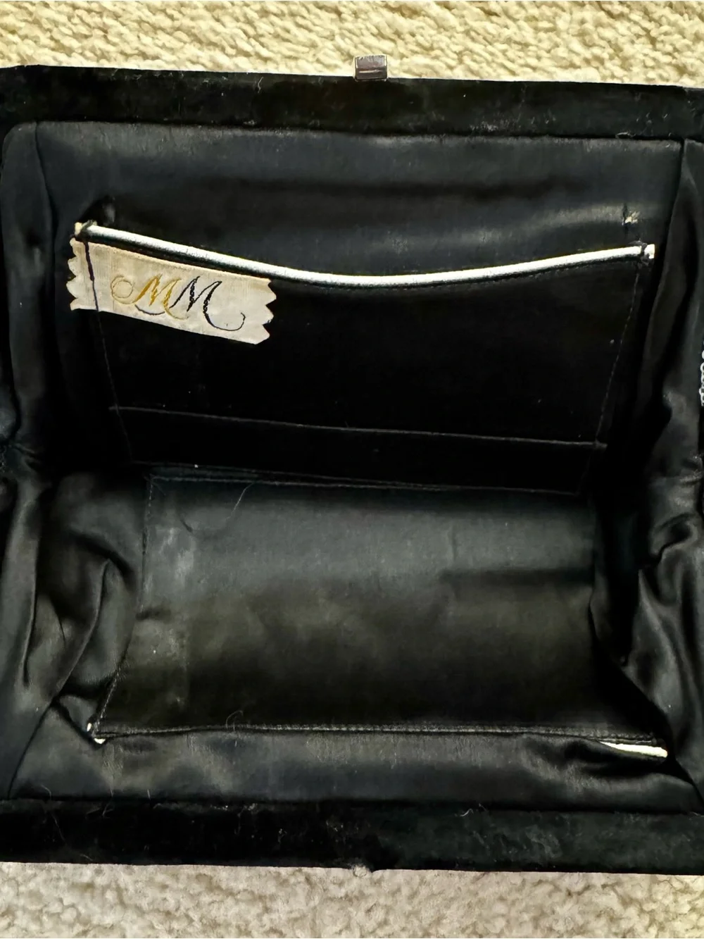 Black Crystal-Studded Evening Clutch